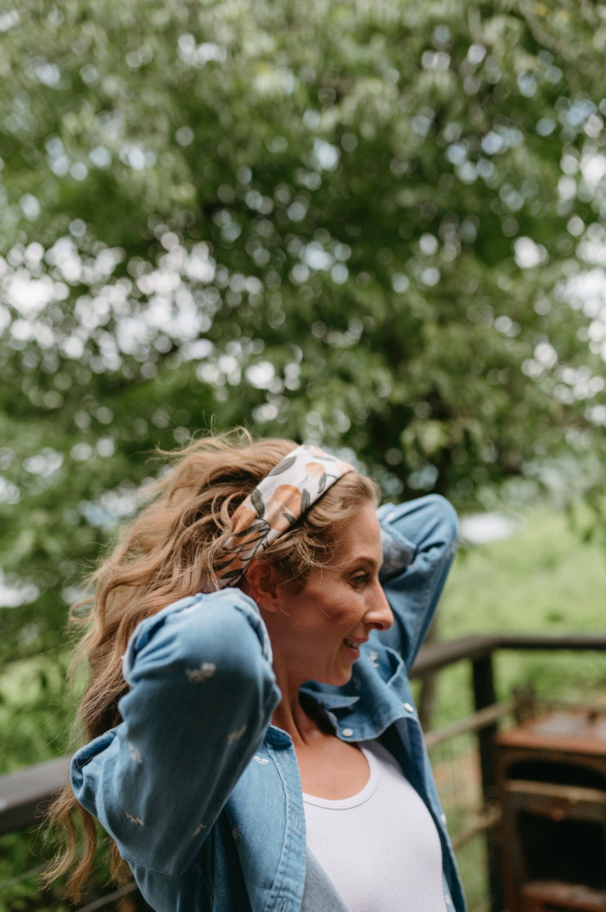 Flutterby Bandana | Afternoon Sonnet - Green Ditsy Floral