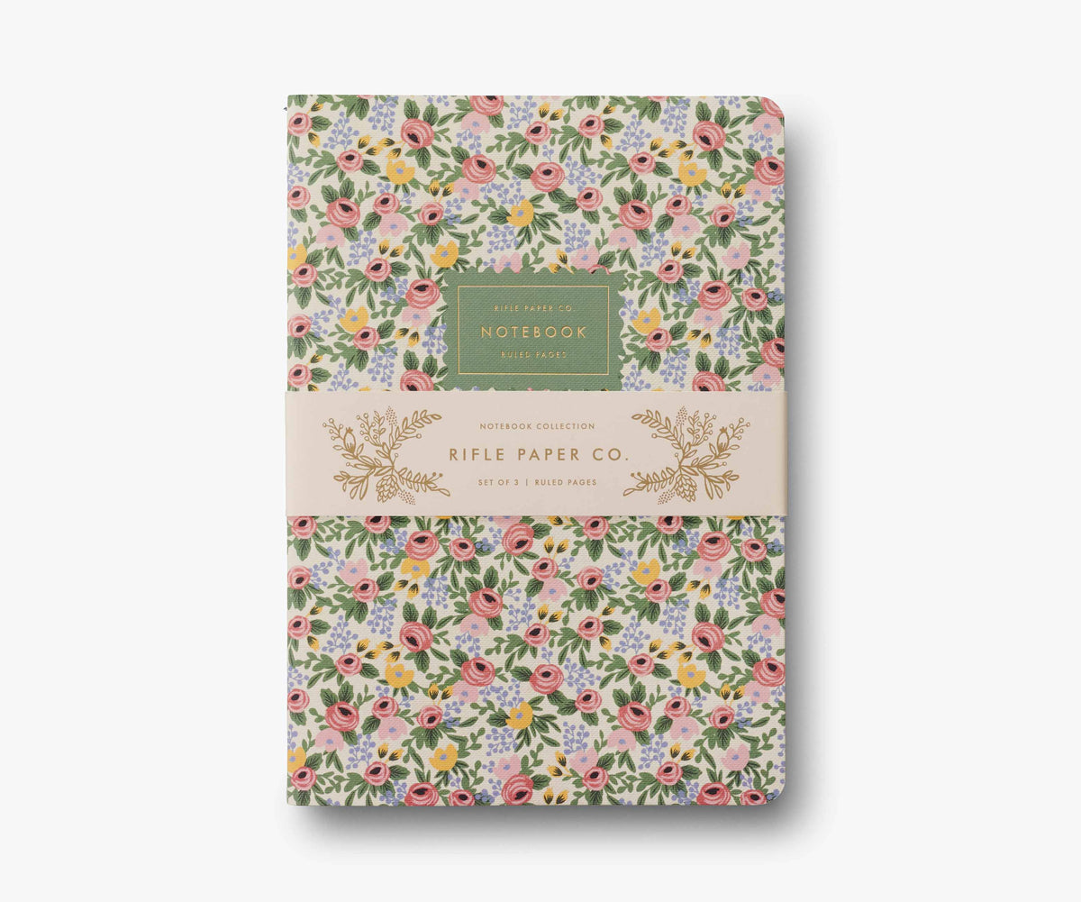Rifle Paper Co. Set of 3 Rosa Notebooks