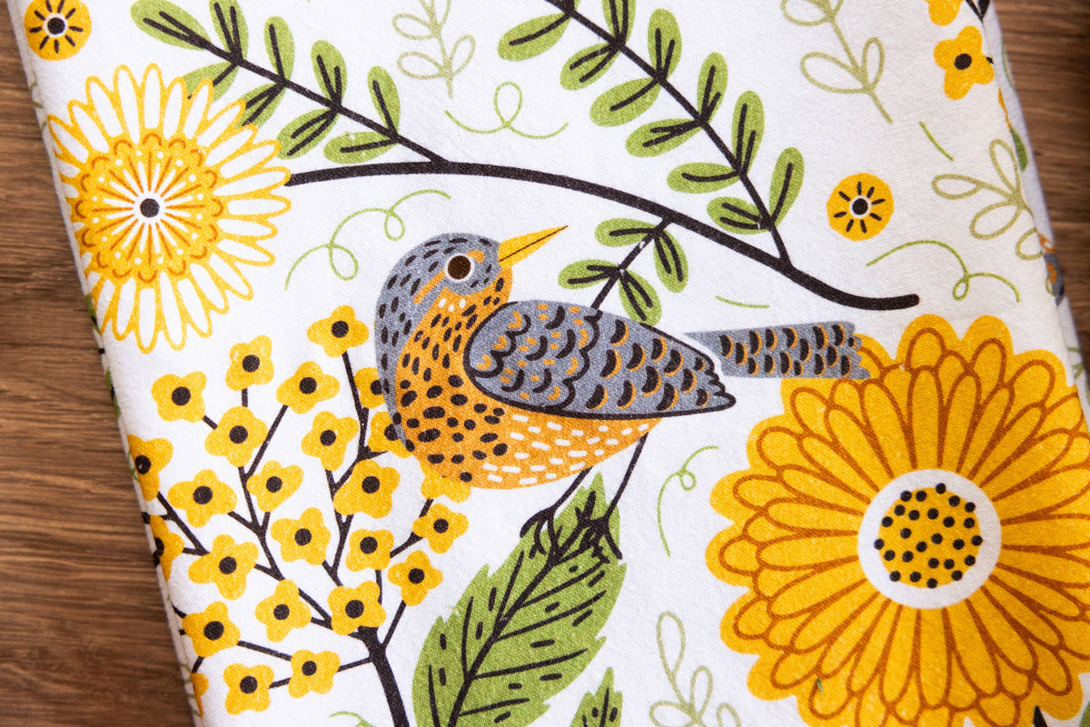 Mums & Robins Tea Towel – Garden-Inspired