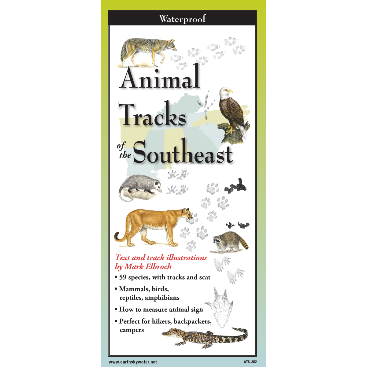 Waterproof Animal Tracks of the Southeast Booklet