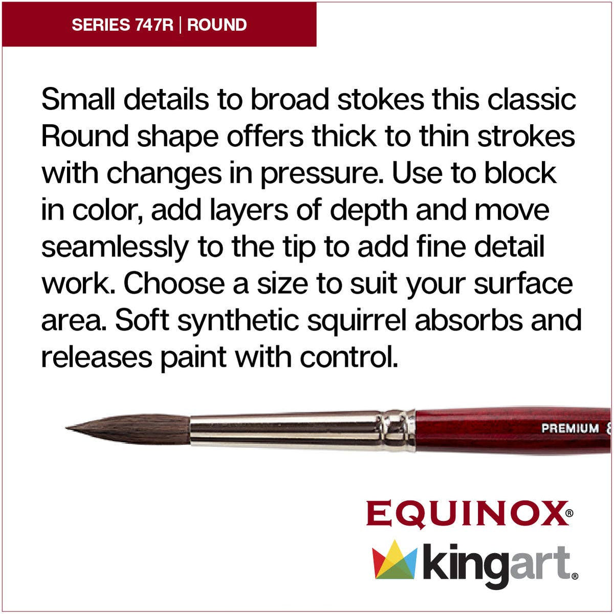 Equinox™ 747R Round Watercolor Brushes