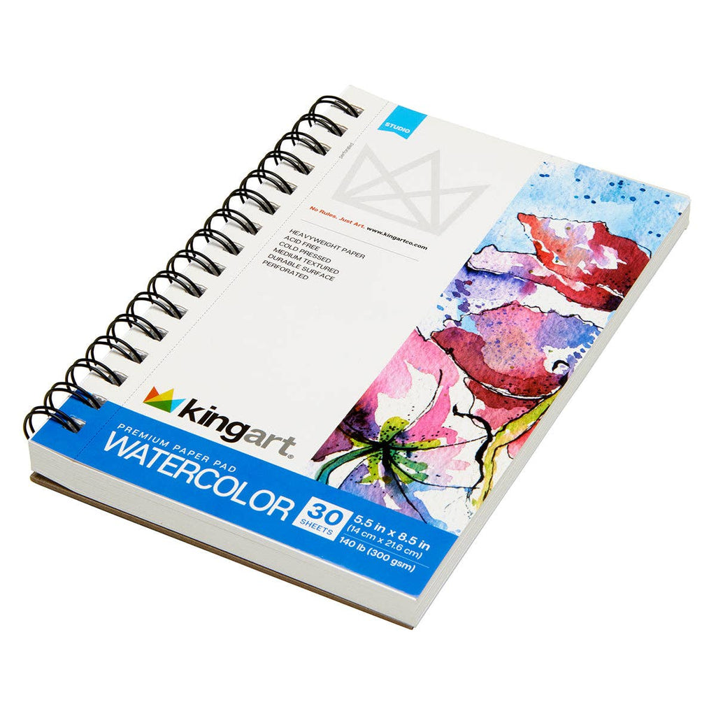 Watercolor Paper Pad - Side Spiral - 5.5 X 8.5" - 30 Sheets