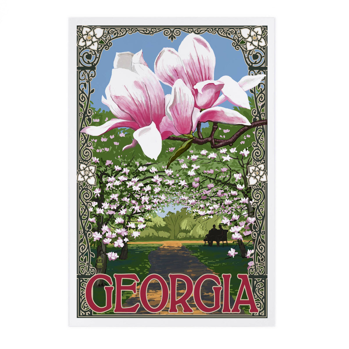 PREMIUM POSTCARDS Georgia, Magnolias