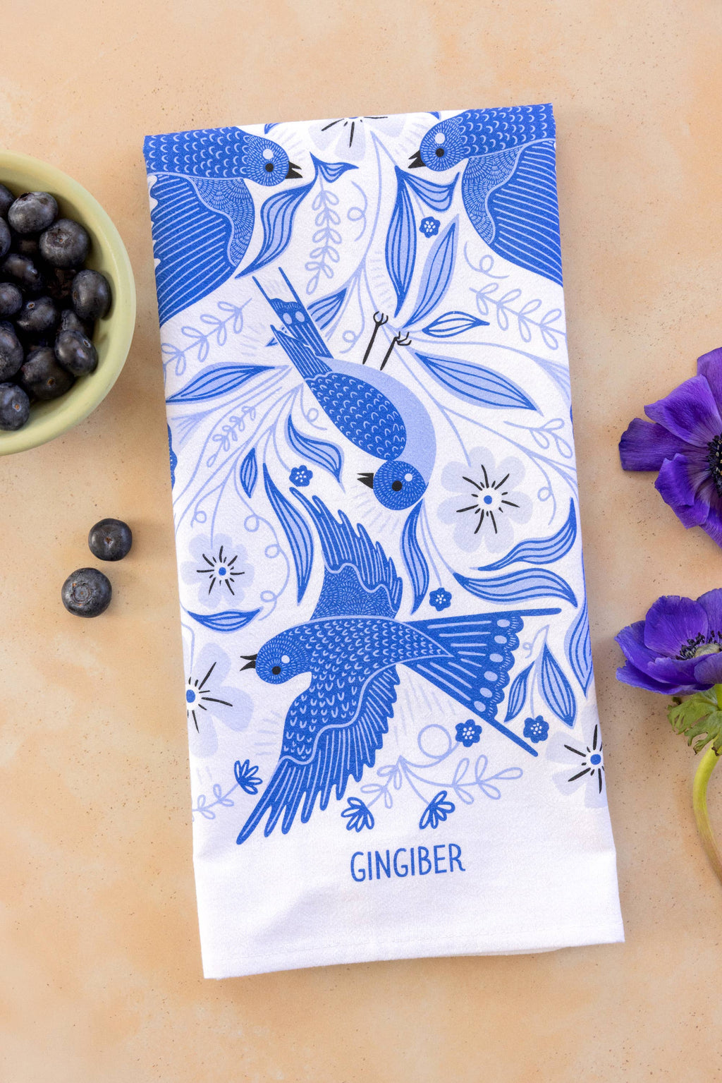 Blue Songbird Tea Towel – For Bird Lovers