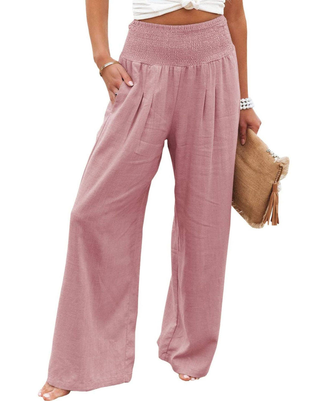 COTTON-LINEN SLACKS
