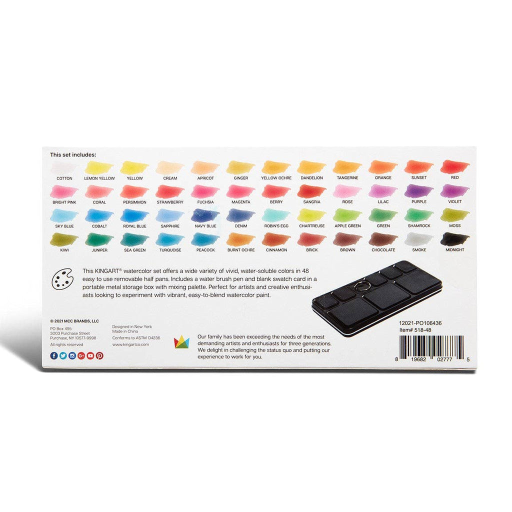 Watercolor Half-Pans 48 Colors