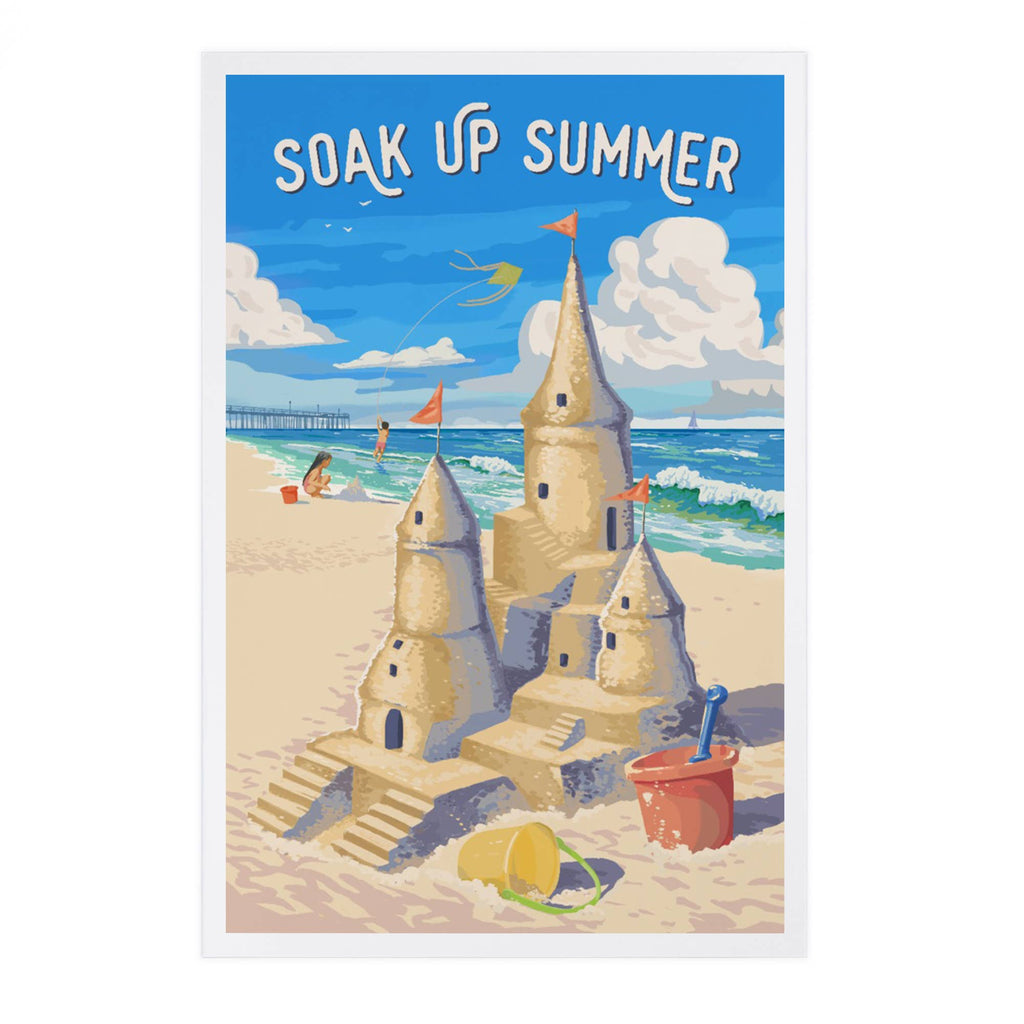 PREMIUM POSTCARDS Soak Up Summer, Sand Castle