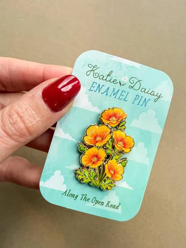 California Poppies Pin