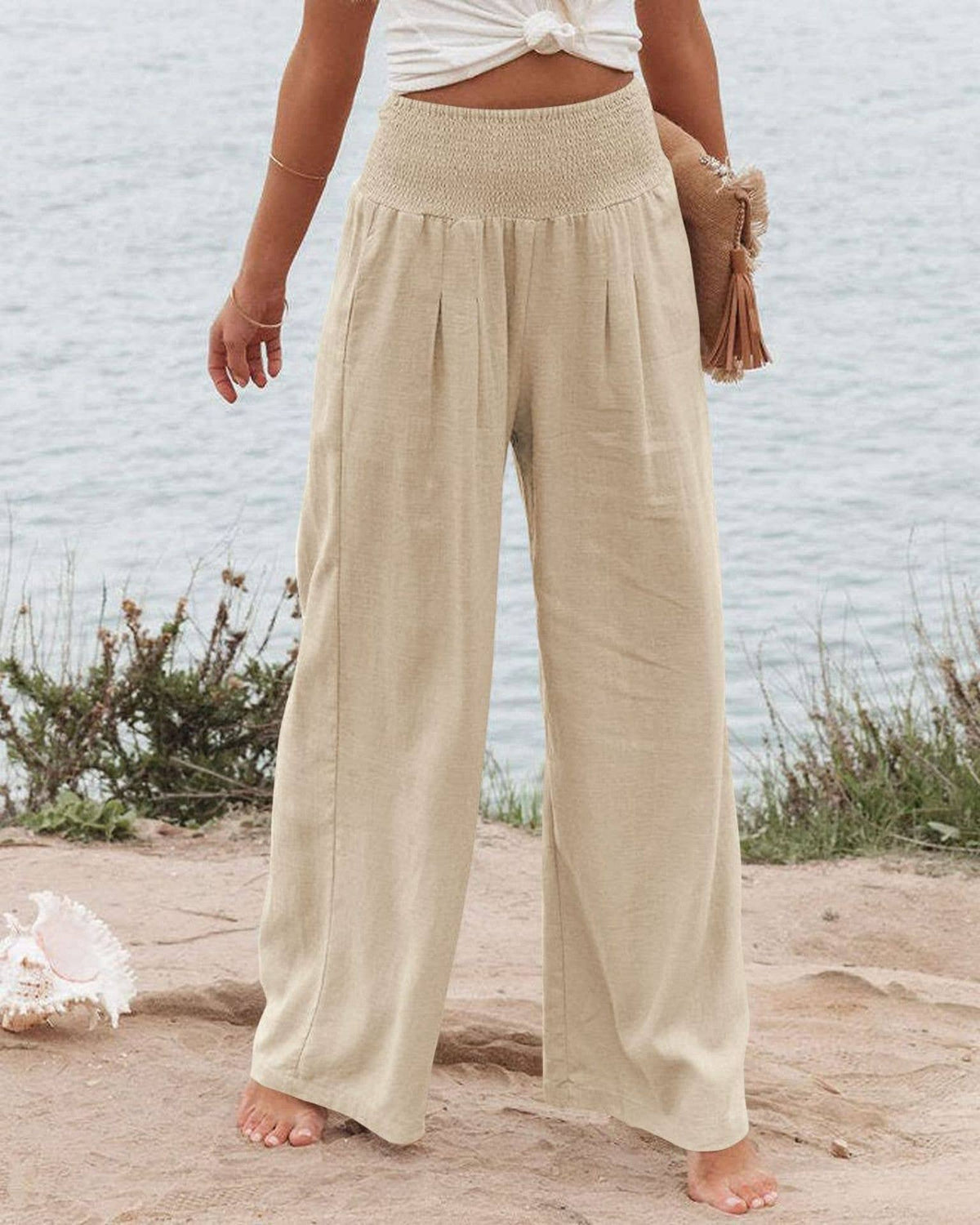 COTTON-LINEN SLACKS