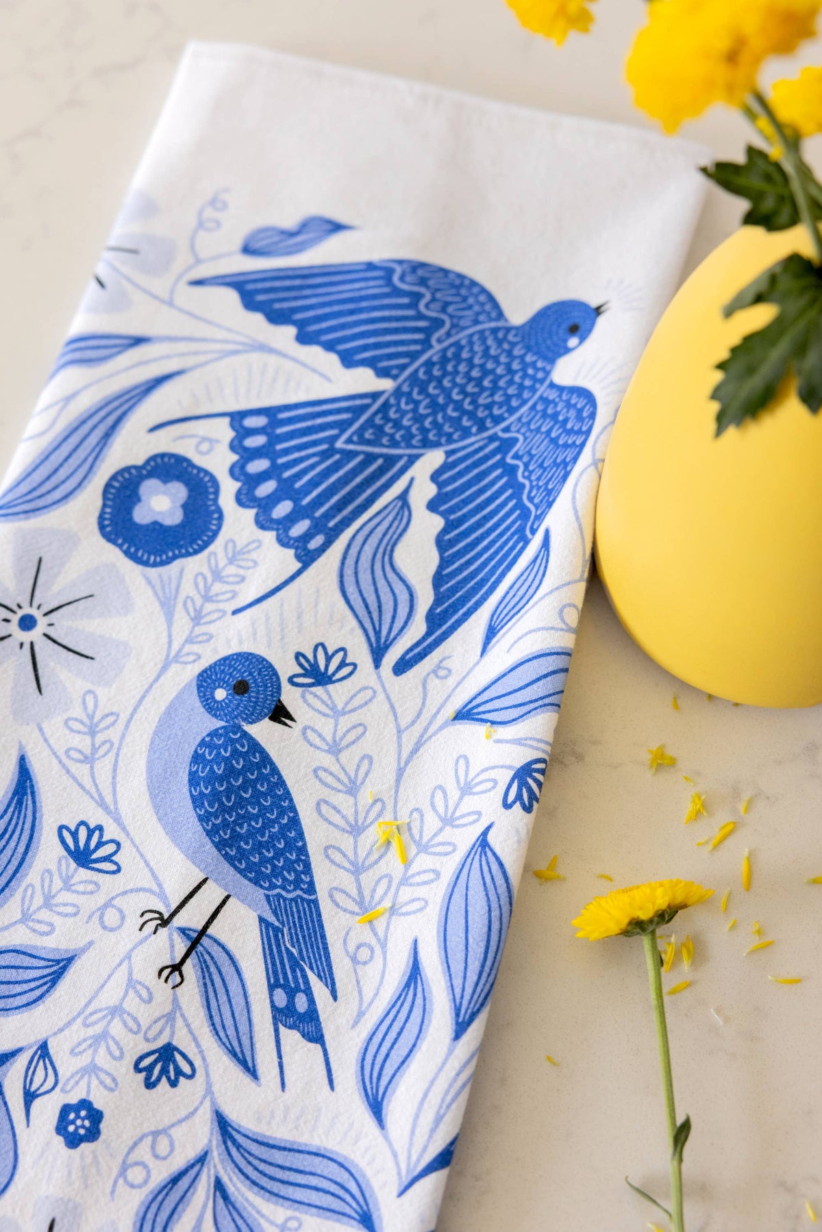 Blue Songbird Tea Towel – For Bird Lovers