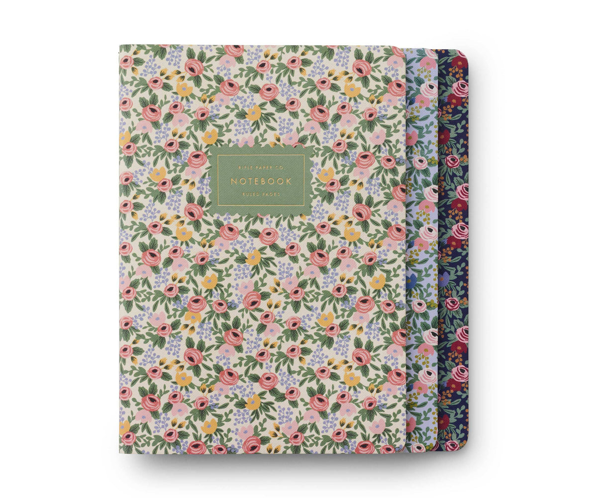 Rifle Paper Co. Set of 3 Rosa Notebooks