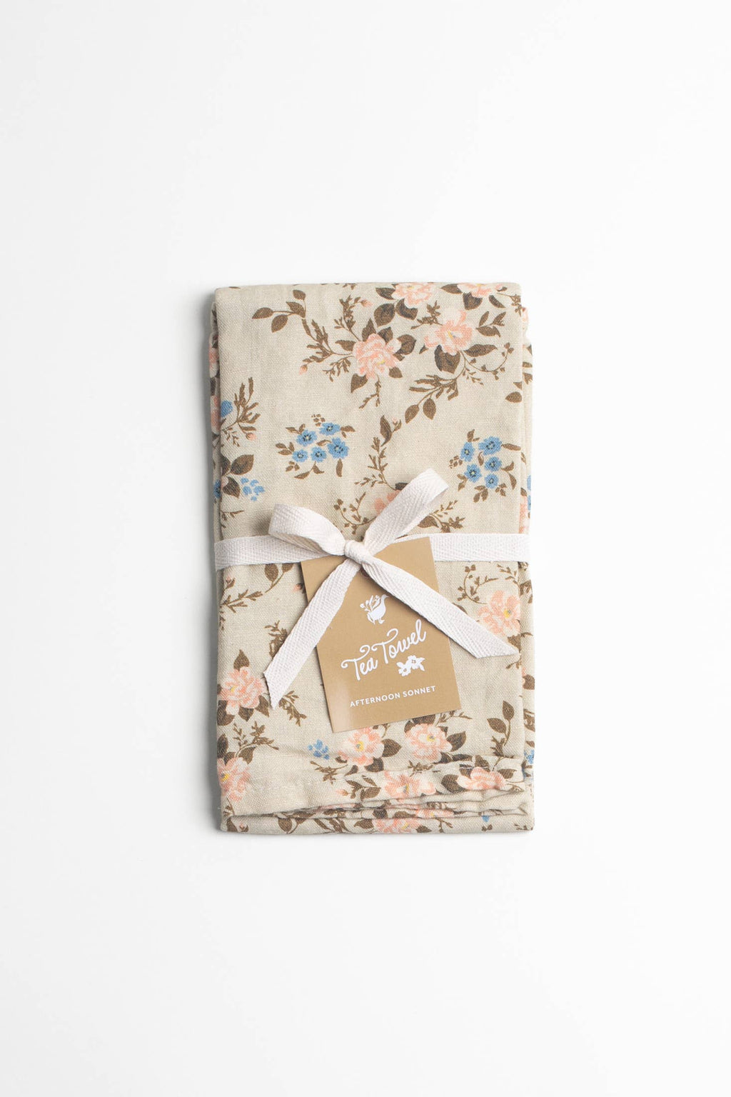 Homebody Cotton Linen Tea Towel | Green Ditsy Floral