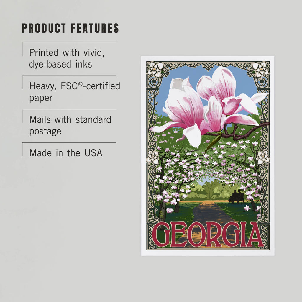 PREMIUM POSTCARDS Georgia, Magnolias