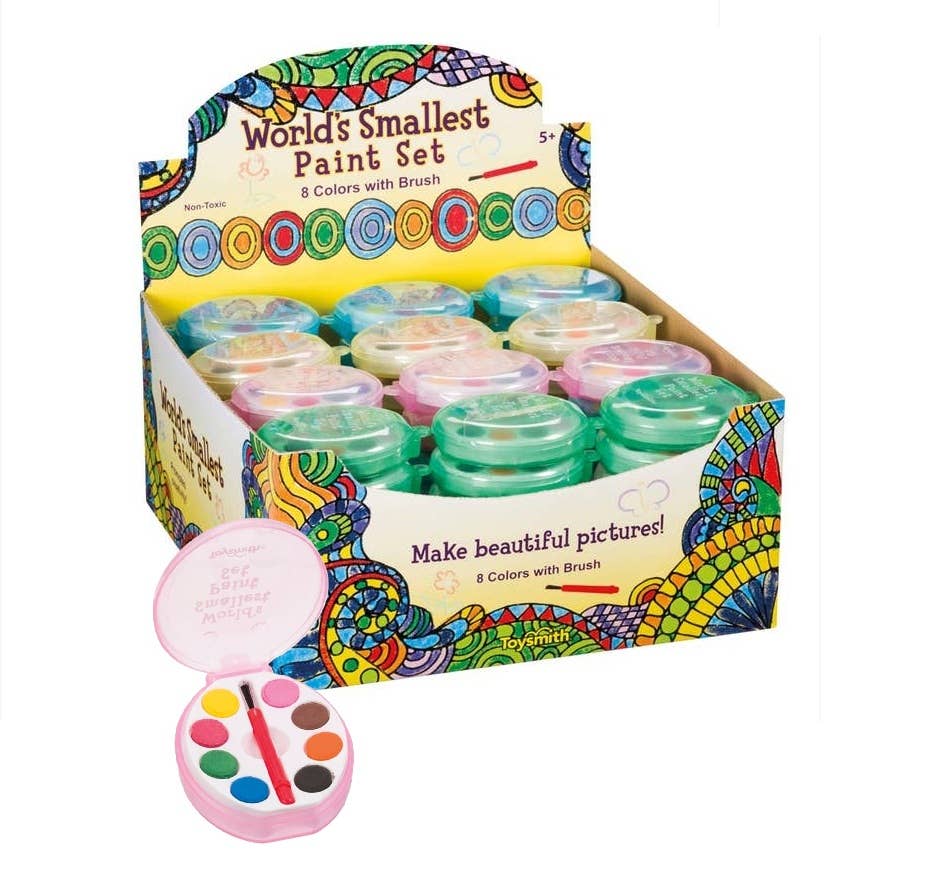 Mini Watercolor Paint Set, 8 Colors With Brush, Party Favors
