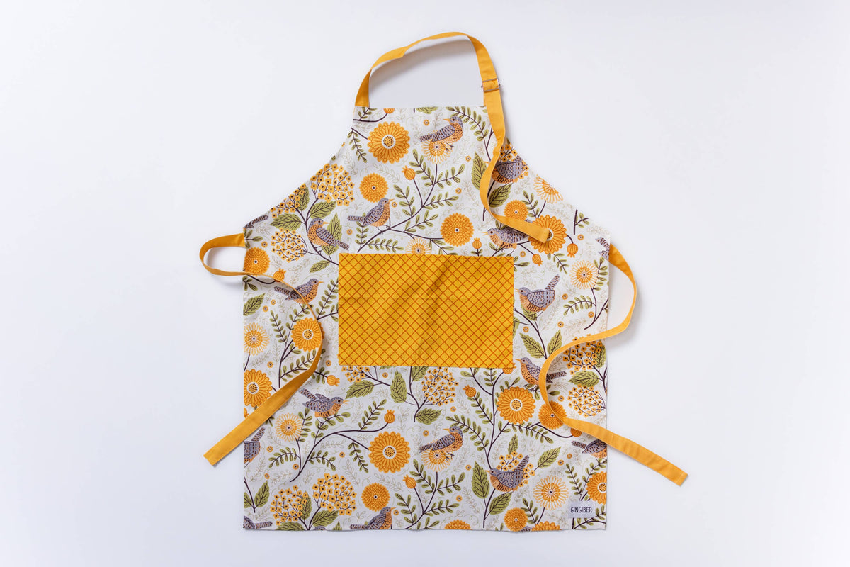 Mums & Robins Apron- Floral Kitchen Linens
