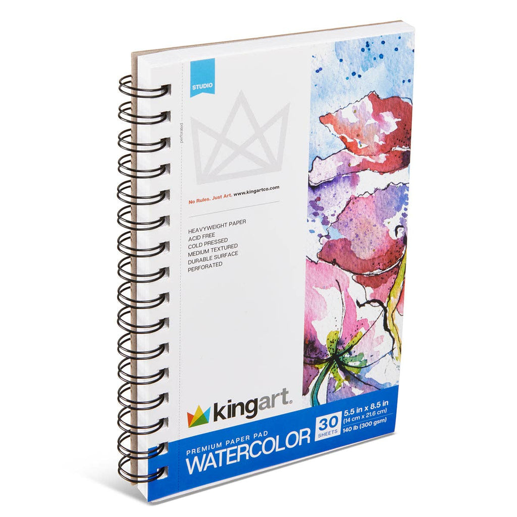 Watercolor Paper Pad - Side Spiral - 5.5 X 8.5" - 30 Sheets