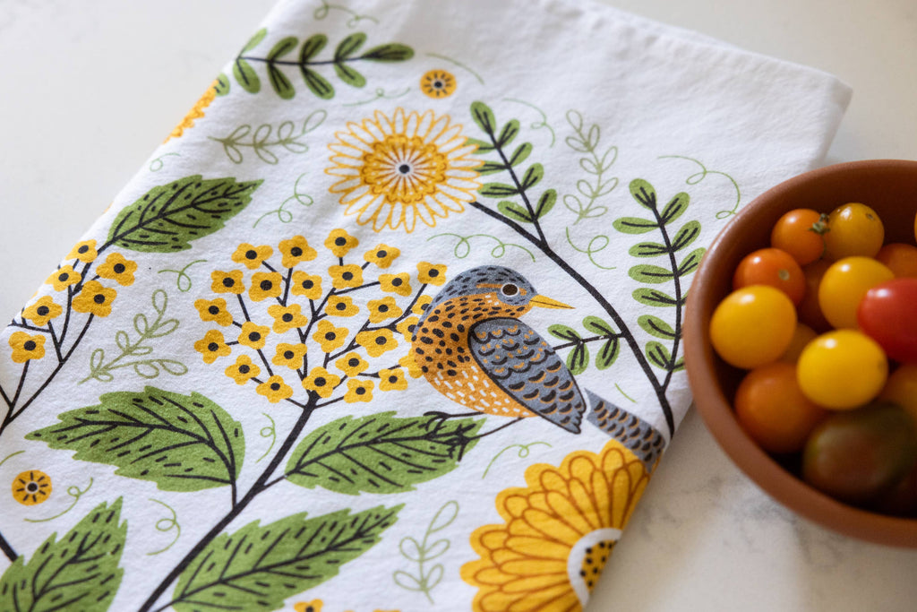 Mums & Robins Tea Towel – Garden-Inspired