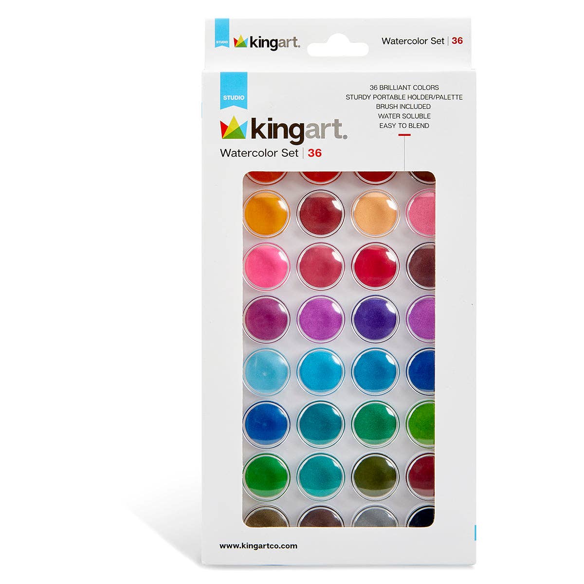 Watercolor Pan Set, 36 Colors