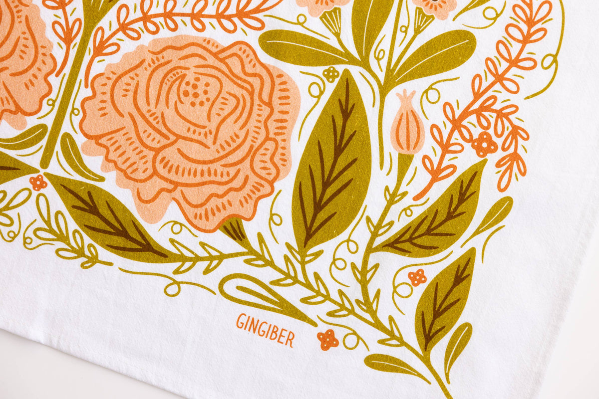 Vintage Butterfly Tea Towel – Nature-Inspired Accent